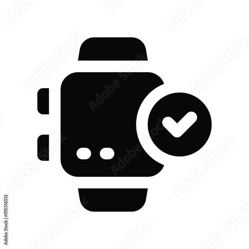 smartwatch icon. vector glyph icon for your website, mobile, presentation, and logo design.