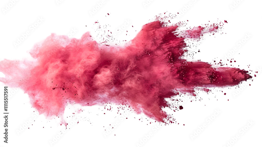Pink, DarkRed, Brown colours powder exploding isolated on a transparent background Pink, DarkRed, Brown colours powder exploding isolated on a transparent background