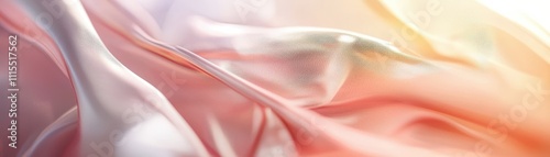 Soft Silk Satin Fabric with Beautiful Gentle Color Gradients