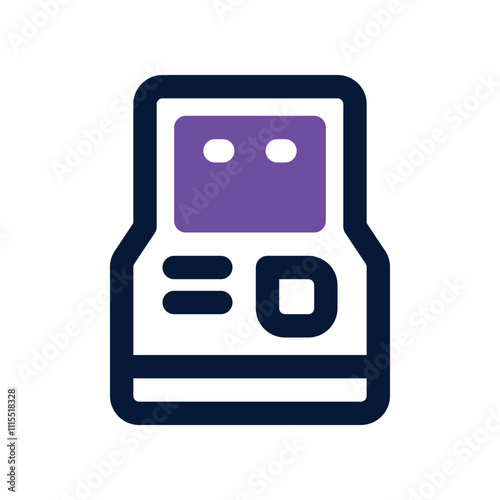 atm machine icon. vector dual tone icon for your website, mobile, presentation, and logo design.