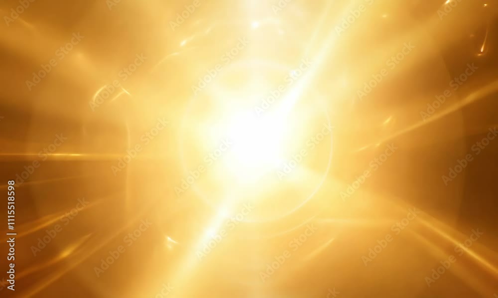 radiant close-up of rotating sun rays in slow motion