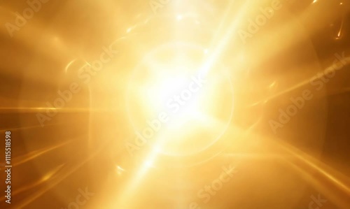 radiant close-up of rotating sun rays in slow motion