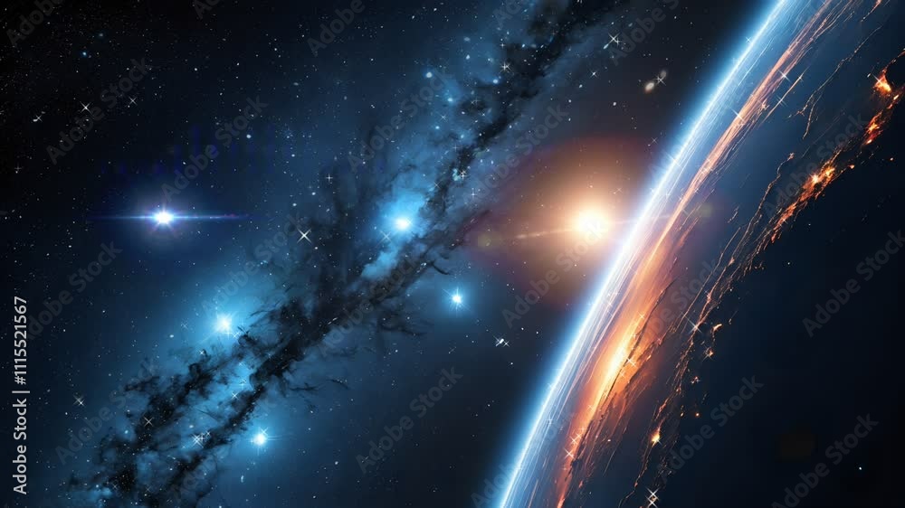 Abstraktion Die Wärme des kalten Kosmos 16х9.
