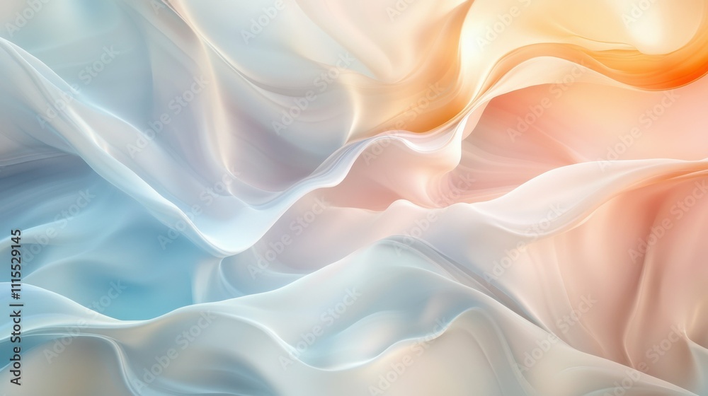 Fototapeta premium Abstract wave of soft pastel colors blending seamlessly