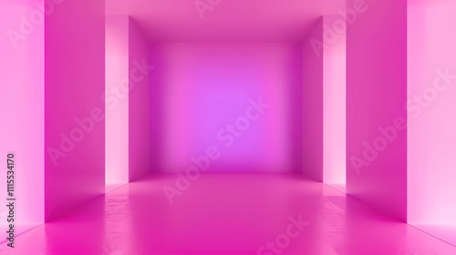 Pink Room with Neon Light