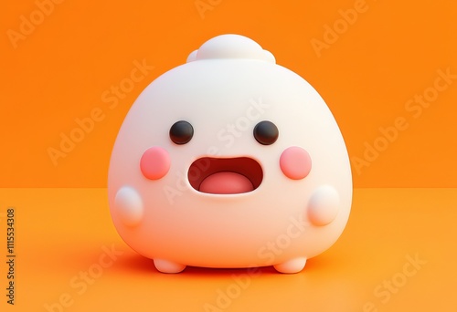 Financial Sunshine: Piggy Bank on Orange Background