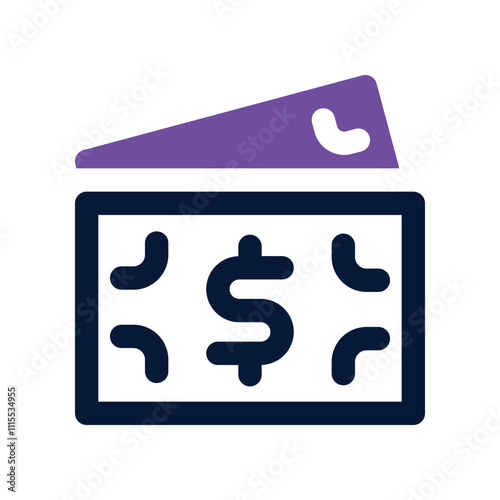 money icon. vector dual tone icon for your website, mobile, presentation, and logo design.