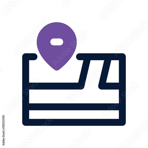 map icon. vector dual tone icon for your website, mobile, presentation, and logo design.