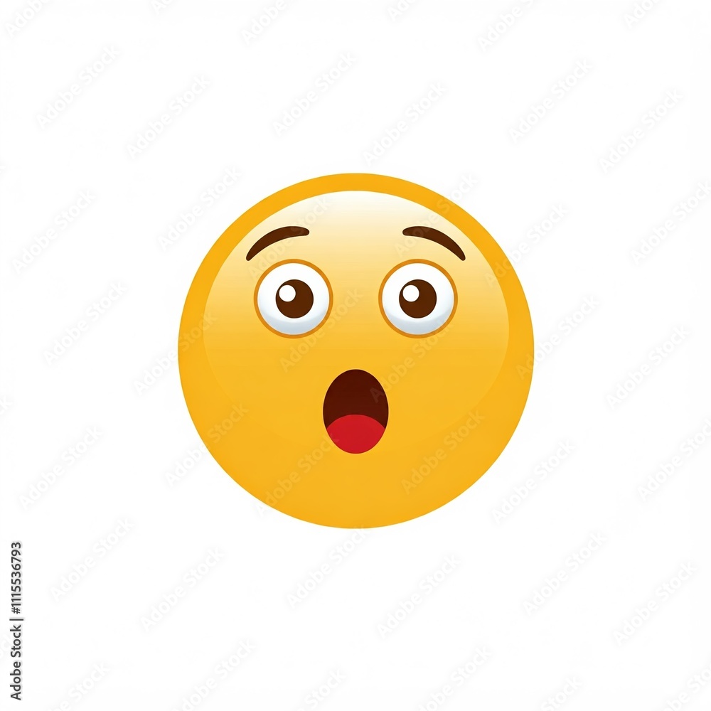 Fototapeta premium A surprised emoji.