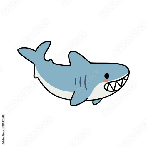shark cartoon isolated
