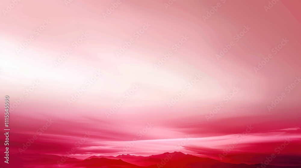 Obraz premium Pink Sunset Over Mountains