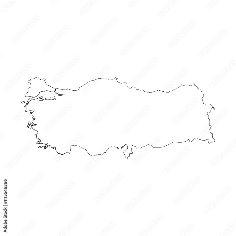 Turkey blank outline map Turkey blank outline map