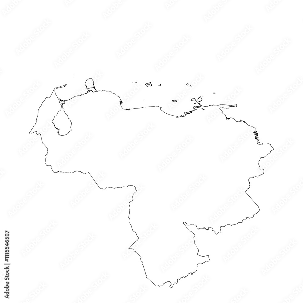Fototapeta premium Venezuela blank outline map