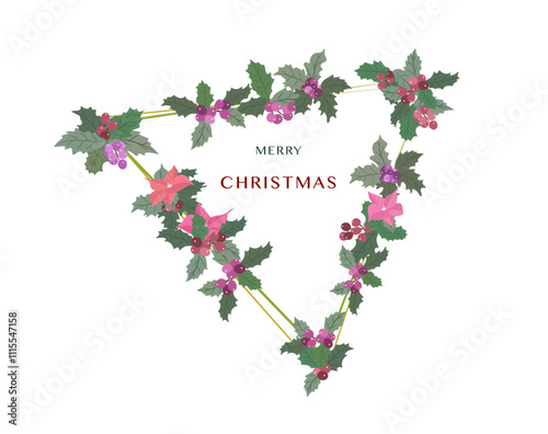 Chirstmas flower flame isolated on white background