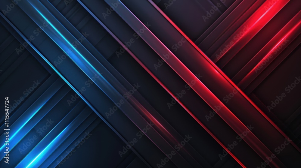 Obraz premium Abstract Red and Blue Diagonal Lines Background
