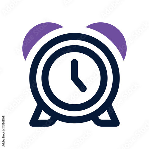 alarm clock icon. vector dual tone icon for your website, mobile, presentation, and logo design.