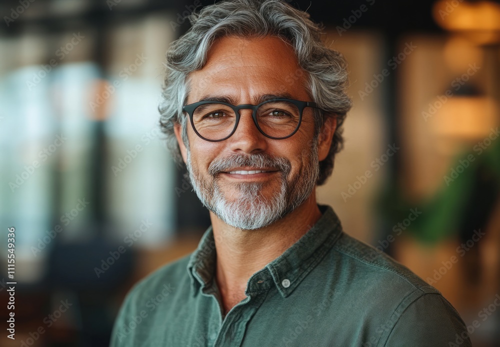 Smiling Businessman in Office Smiling Businessman in Office