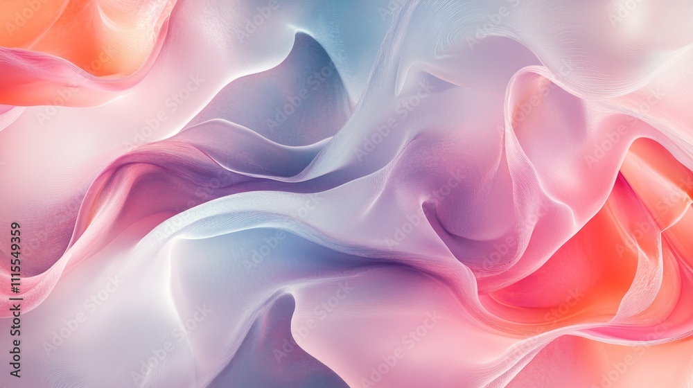 Fototapeta premium A soft, abstract piece with dreamy, flowing shapes and a sense of calm.