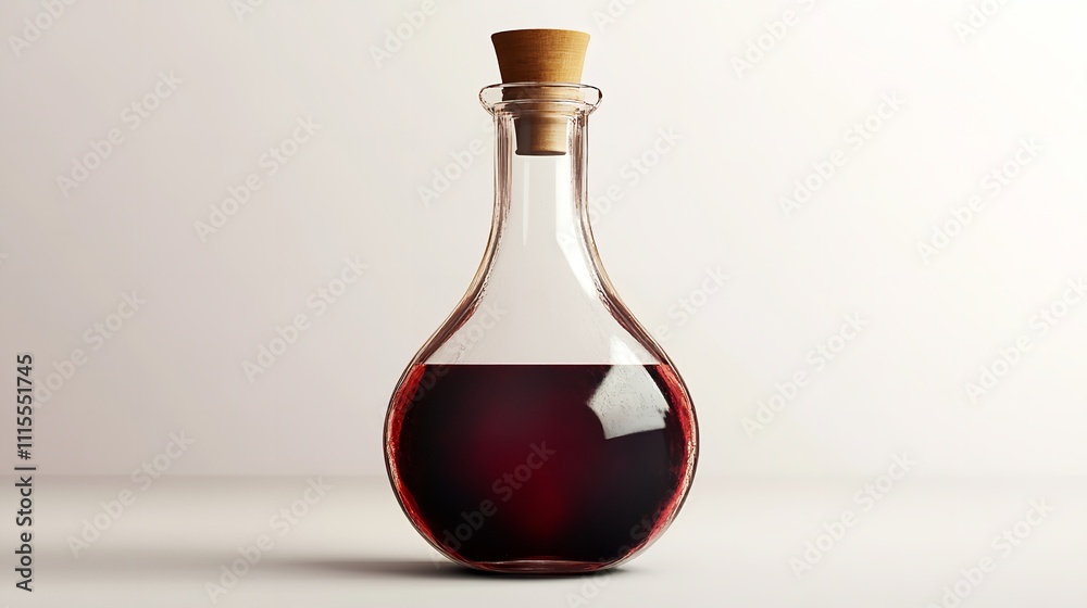 Empty Erlenmeyer flask and glass funnel isolated background Empty Erlenmeyer flask and glass funnel isolated background