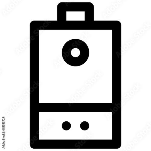 Gas boiler. Editable stroke vector icon.