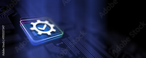 Standards Ensuring Quality and Compliance Across Industries Illustrated on a Processor, Business and Technology Concept.