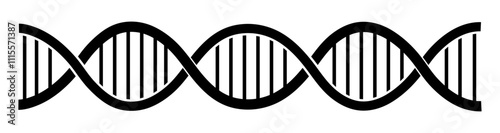 DNA icon in flat style.   Deoxyribonucleic Acid Vector icon. Spiral molecule medical bio tech vector illustration isolated on white background. DNA structure molecule icon collection.