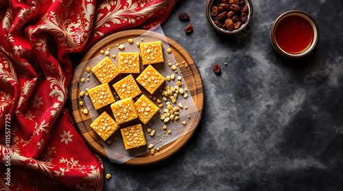 Sweet Zhent Halva with Honey and Dried Fruits (Kyrgyzstan Cuisine) photo