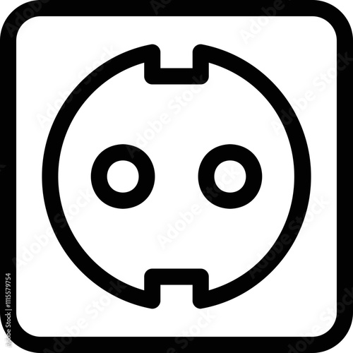 Simple electrical socket illustration
