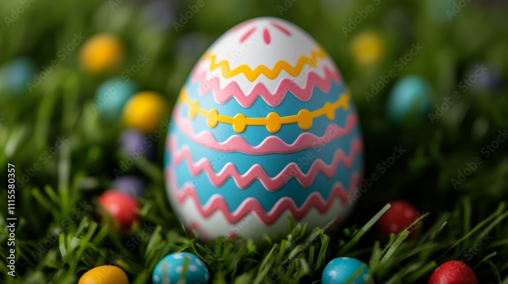 A personalized Easter egg with a child’s name engraved, filled with candies, surrounded by colorful grass-like fillers in a decorative box A personalized Easter egg with a child’s name engraved, filled with candies, surrounded by colorful grass-like fillers in a decorative box
