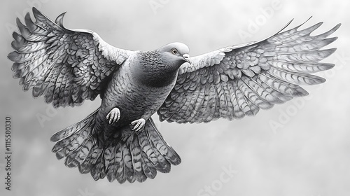 Detailed pigeon pencil sketch wallpaper images perfect for stylish wall designs photo