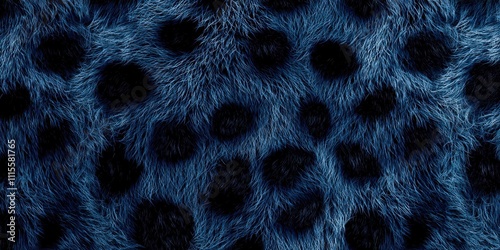 Blue and black patterned fur photo