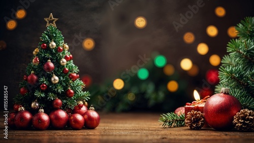 Albero di Natale con addobbi  photo