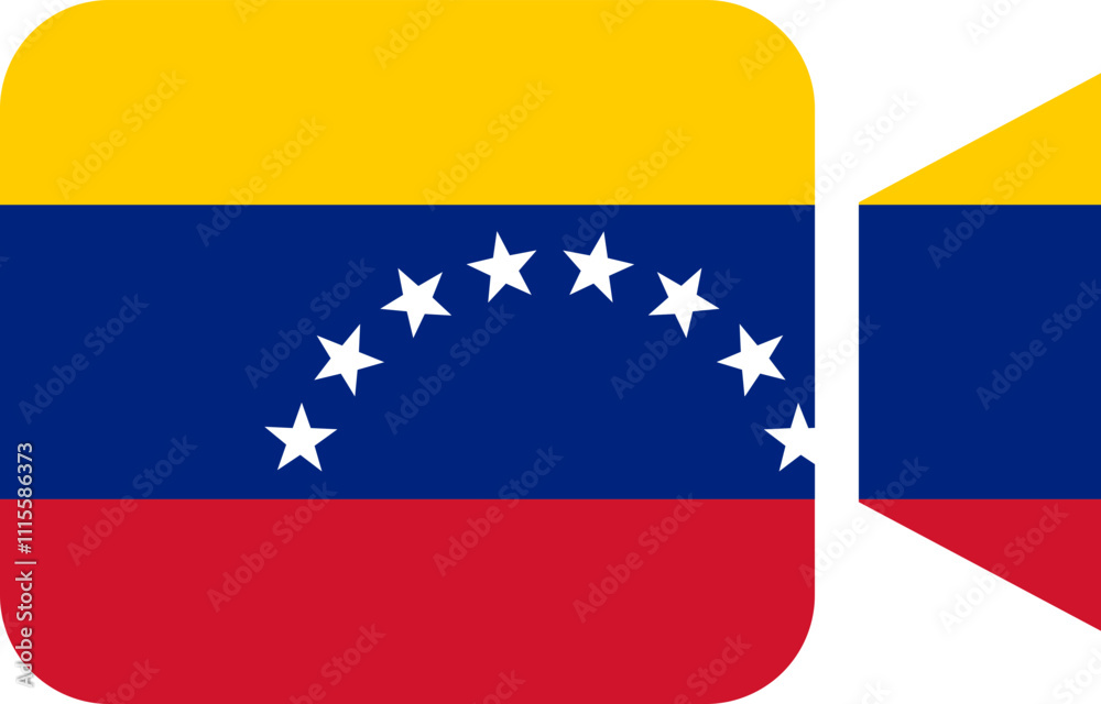 Fototapeta premium Venezuela flag on Video Call