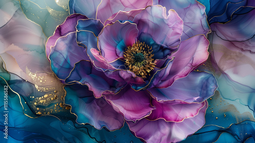 abstract background with flowers