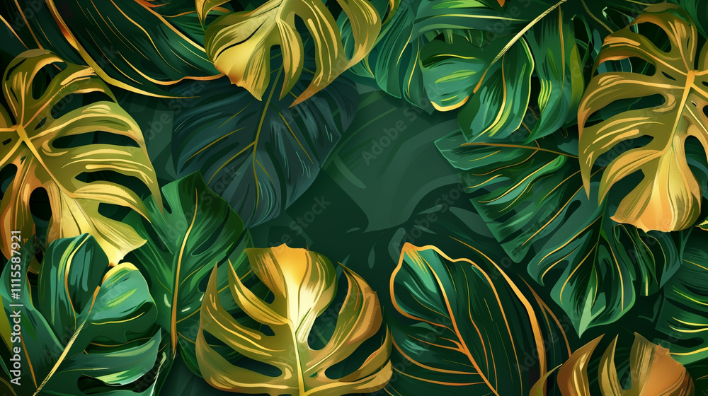Fototapeta premium background with leaves