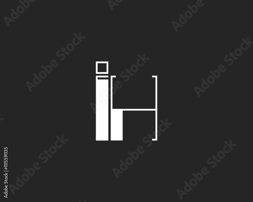 creative letter IH logo design template