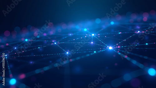 abstract background of Netwirking lights 