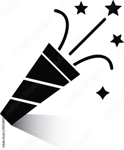 A Black party popper