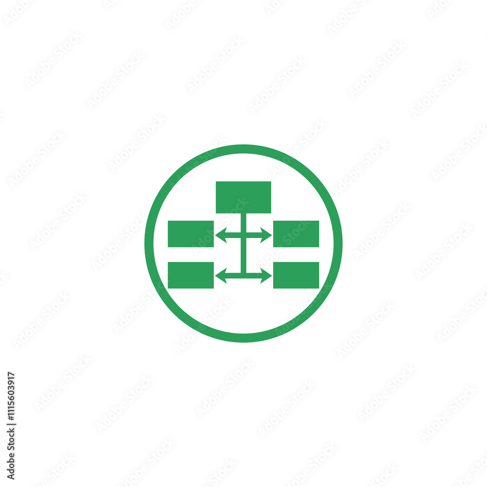 Obraz premium Flow chart icon isolated on transparent background