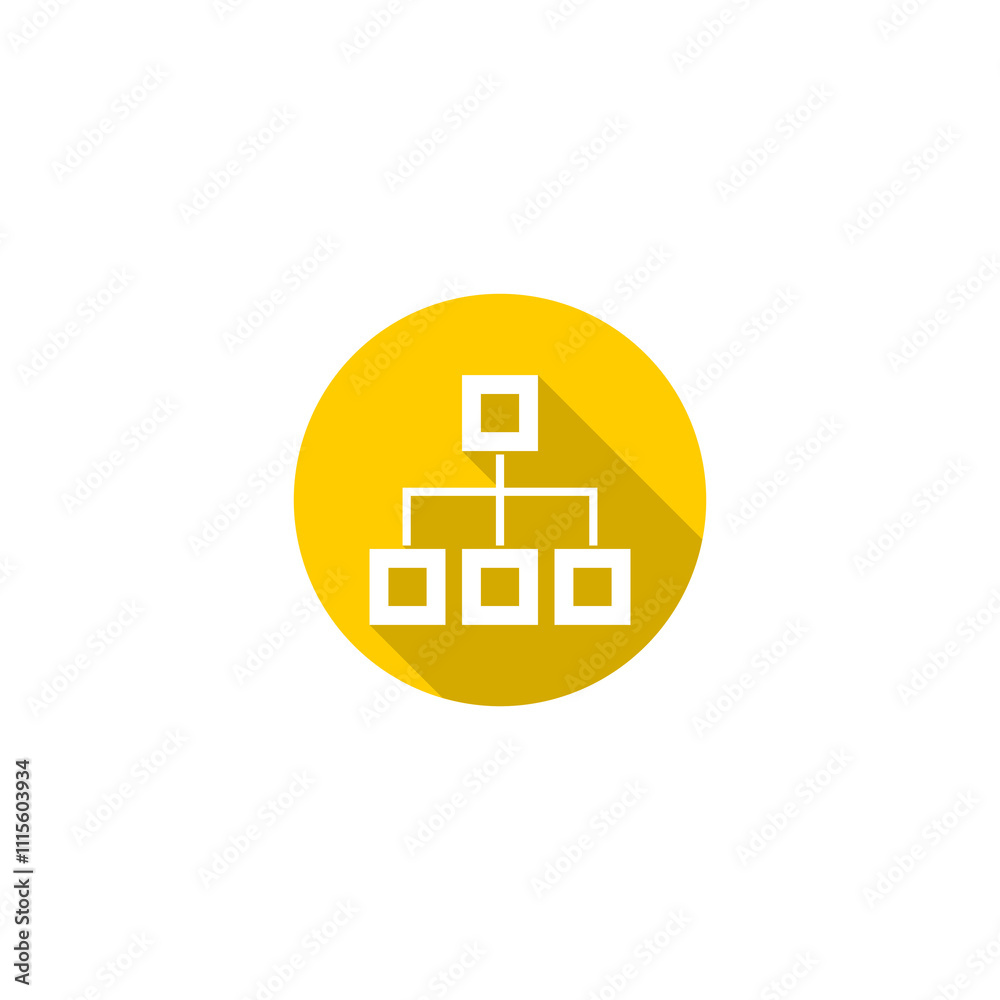 Obraz premium Flow chart icon isolated on transparent background