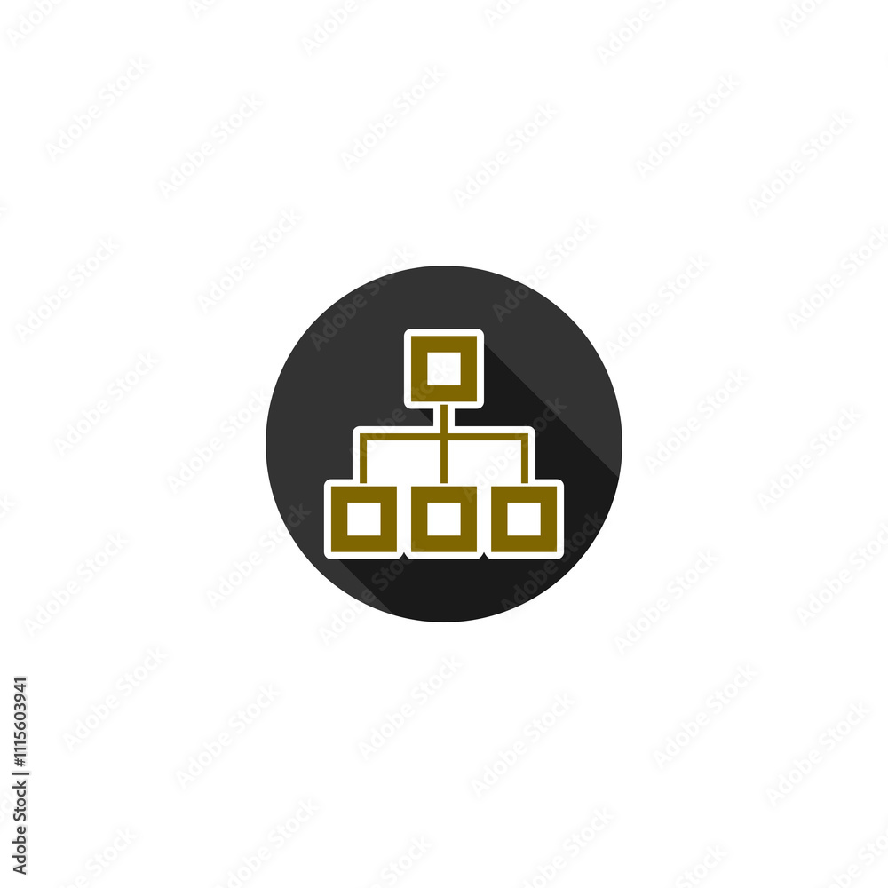 Fototapeta premium Flow chart icon isolated on transparent background
