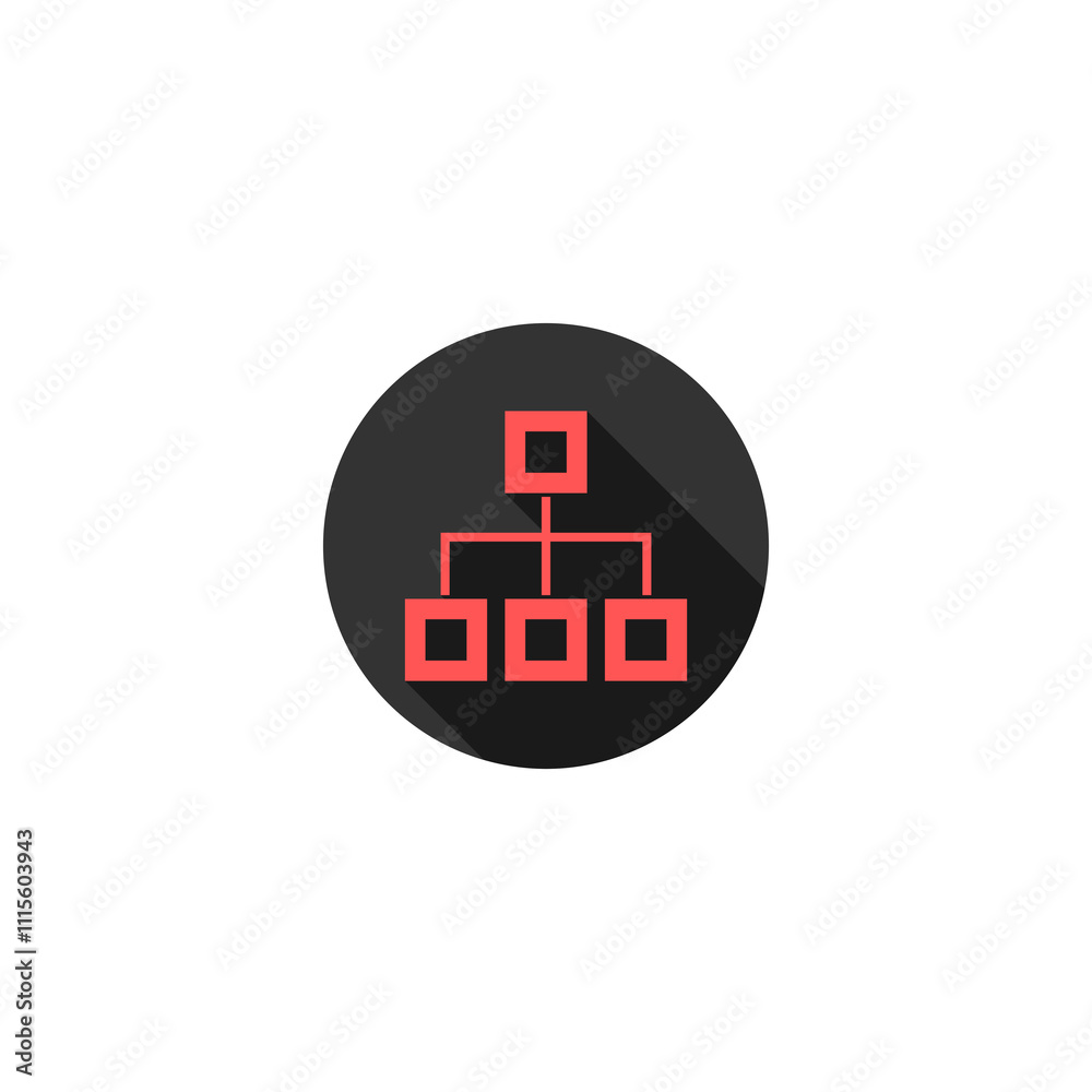 Obraz premium Flow chart icon isolated on transparent background