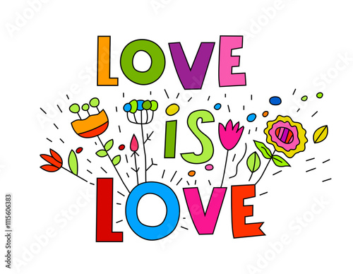 Love is love. Neurodivergent, homosexual, queer people concept.