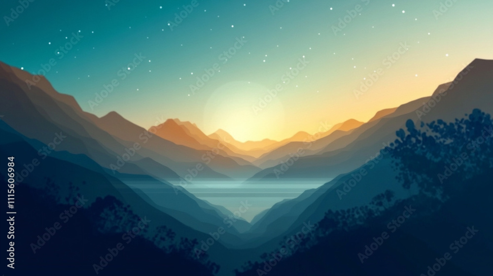 Fototapeta premium Modern unique poster-style artwork featuring