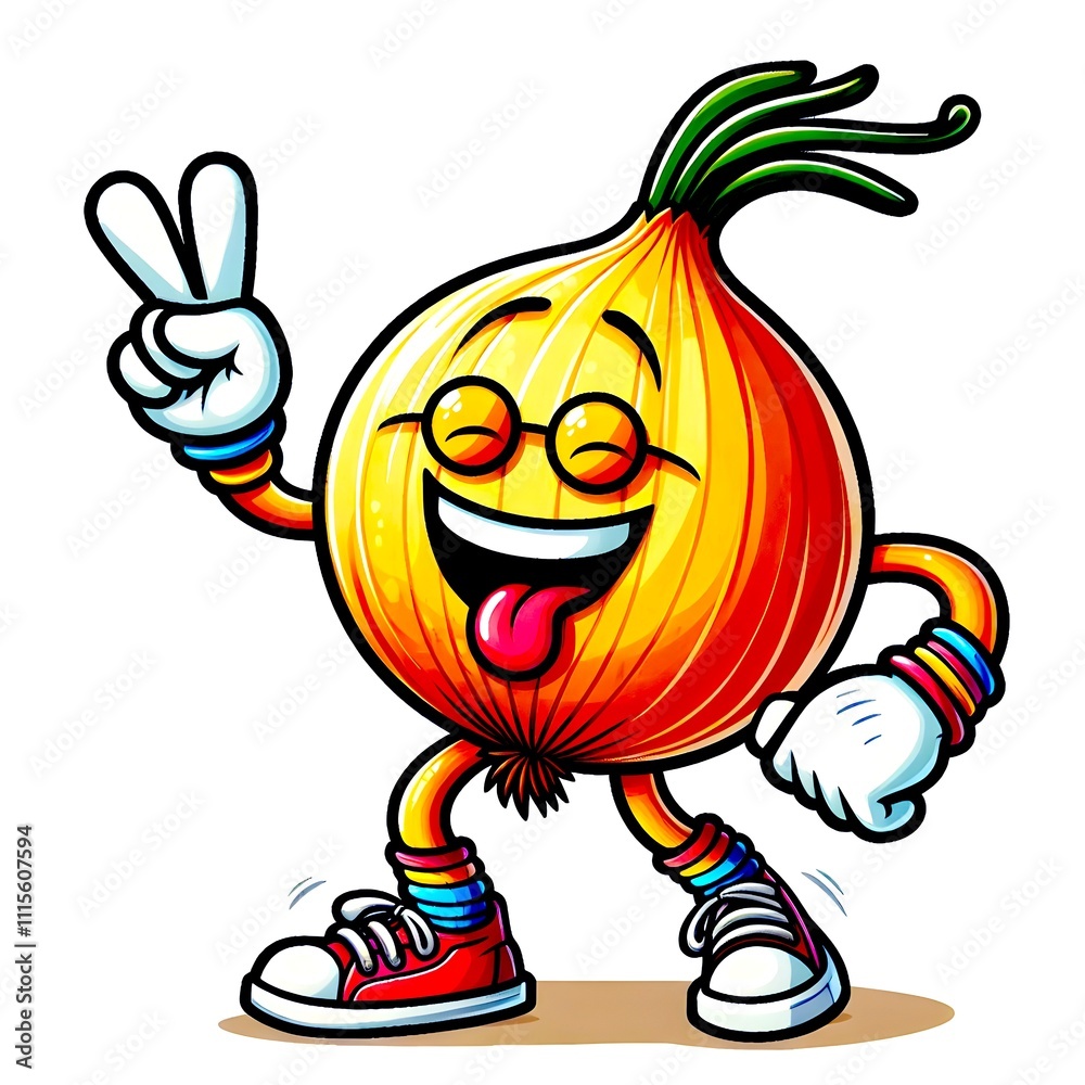 Fototapeta premium onion character comic