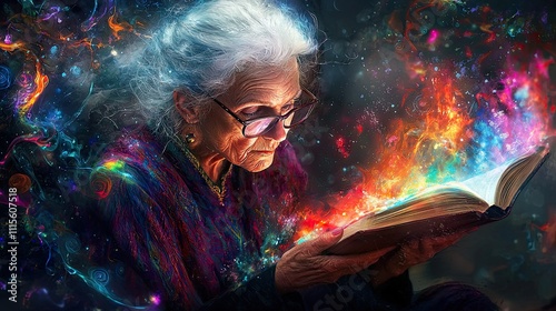 fantasy concept art of the god of knowledge, learning, truth, order, and magic. She is responsible for the harnessing of magic into something 