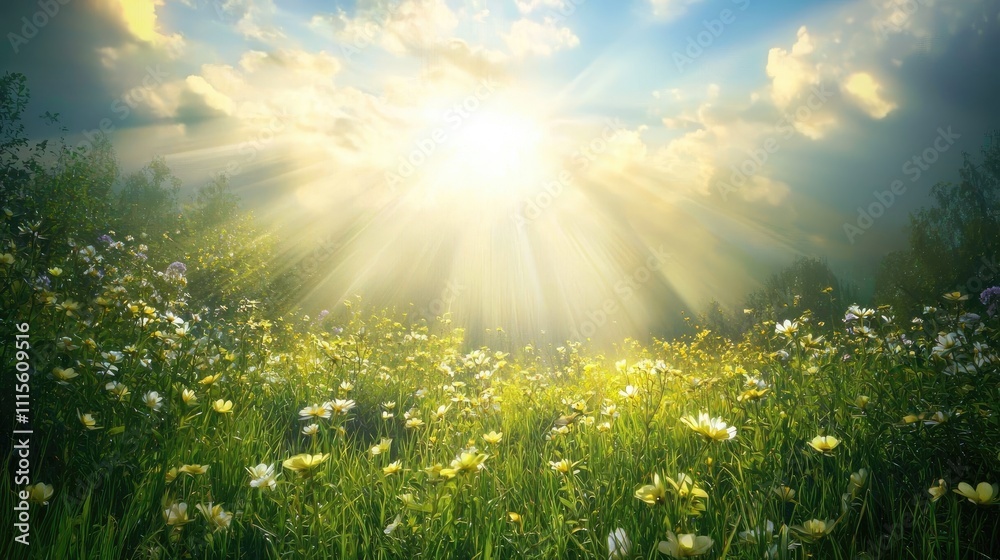 Fototapeta premium God give abundant grace to mankind ï¼Œno text