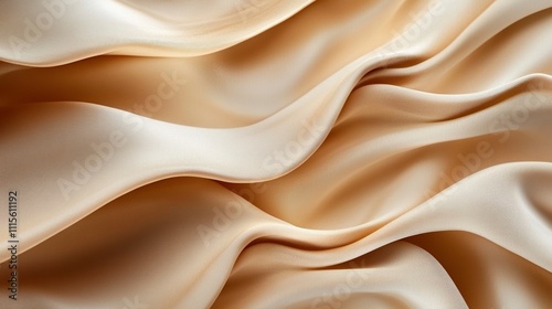 Abstract gold satin background of luxurious fabric. soft gentle waves of fabric. The golden texture of the fabric.