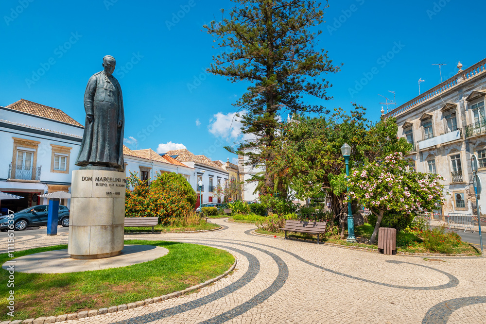 Antonio Padinha square in Tavira. Portugal