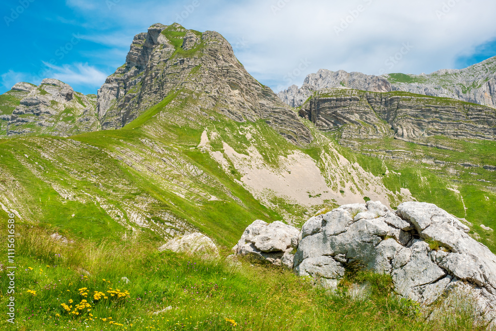 Durmitor Park mountains view. Montenegro
